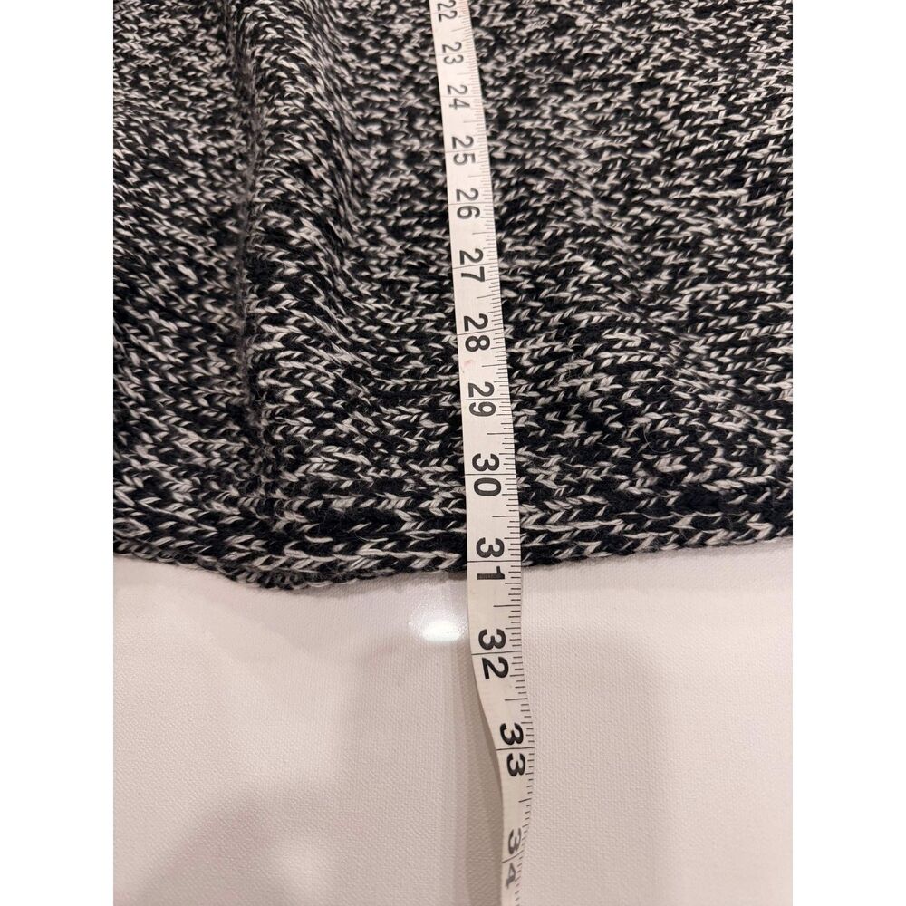 ZARA Black & White Wool Blend Knit Midi Skirt Size Small - Picture 5 of 7